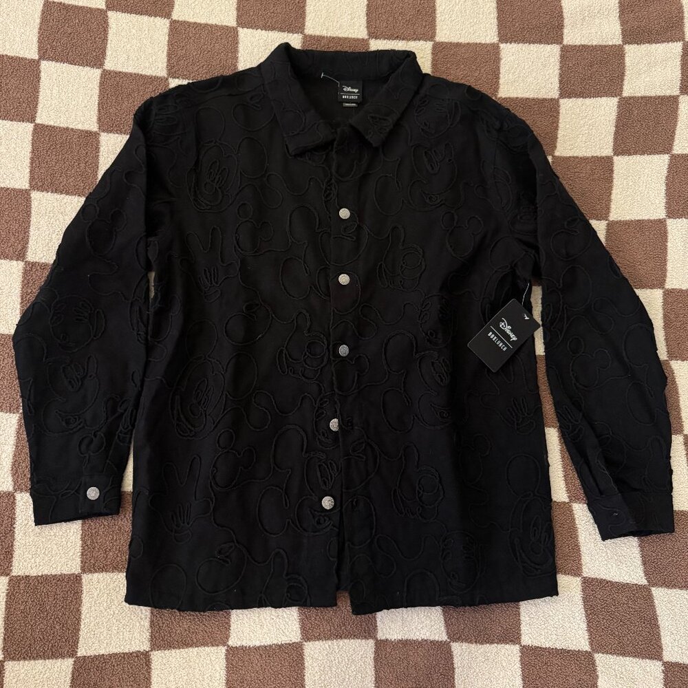 Women's Disney BoxLunch Mickey Mouse Embroidered Jacket in Black